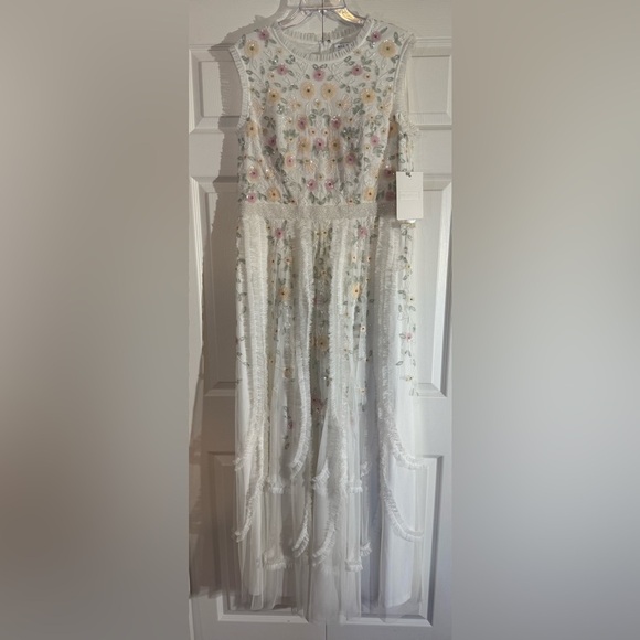 Mac Duggal Embellished Ruffle Mock Neck A-Line Gown NWT - Picture 4 of 8